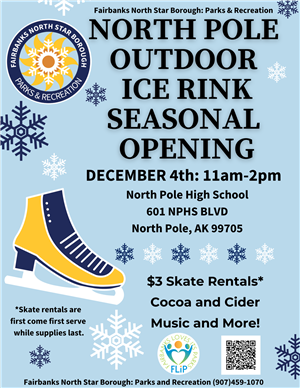 North Pole Outdoor Ice Rink Seasonal Opening, Dec 4th: 11AM-2PM